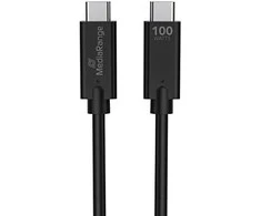 Kabelis USB MediaRange USB-C - USB-C 1.2 m Juodas (MRCS214)