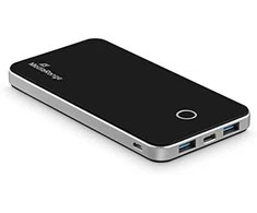 Powerbank MediaRange 10000mAh Juoda ir sidabrinė