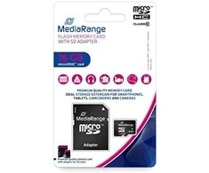 Atminties kortelė Atmintis micro SDHC 16GB C10 MR958 MEDIARANGE