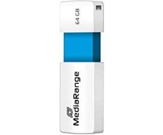 Pendrive MediaRange Color EDT. MR974 64GB Mėlyna, Baltas