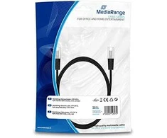 MediaRange Pechcord, U/UTP, Cat6, 2m, Juoda (MRC125)