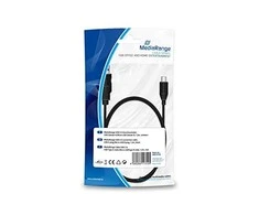 USB kabelis MediaRange USB-A - mikroUSB 1,2 m Juoda (MRC138)
