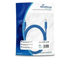 Kabelis USB MediaRange USB-A - USB-B 3 m Mėlyna (MRCS149)