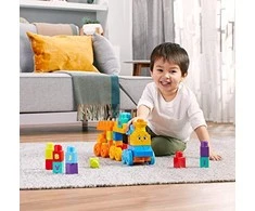 Rinkinys MEGA BLOKS ,,Grojantis traukinys" (50 det.)