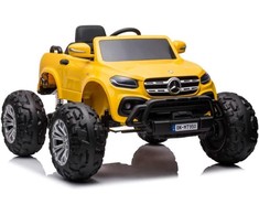 Lean Cars Vienvietis vaikiškas elektromobilis Mercedes DK-MT950 4x4, geltonas