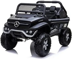 Lean Cars Mercedes Unimog elektrinis automobilis vaikams 4x4, juodas