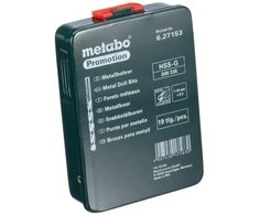 Grąžtas Grąžtų rinkinys metalui Ø1-10mm HSS-G, 19 vnt., Metabo