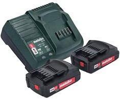 METABO Akumuliatorius 18V 2,0Ah x2 + Įkroviklis SC 30