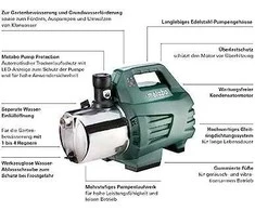 METABO GARDEN SIURBLYS 6000 l / h 5,5 bar P 6000 INOX