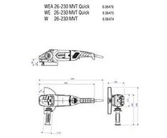 Kampinis šlifuoklis Metabo WE 26-230 MVT Quick