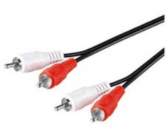 MicroConnect 2xRCA - 2xRCA - 0.5m - 2 x RCA - 2 x RCA - 0.5 m - Juodas
