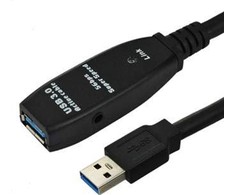 USB kabelis MicroConnect USB-A - USB-A 10 m Juodas (USB3.0AAF10A)