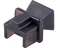 Adapteris AV MicroConnect Microconnect dulkių dangtelis Rj45 prievadui, juodas