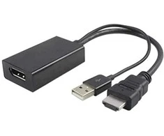 AV adapteris MicroConnect HDMI - DisplayPort + USB- A juodas (HDMDPP1)