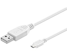 USB laidas MicroConnect USB-A - 0.6 m Baltas (USBABMICRO0,60W)