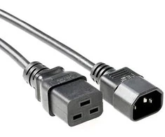 MicroConnect Maitinimo laidas C19- C14 2m Juoda
