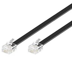„MicroConnect“ jungiamasis laidas RJ12 6C6P, juodas, 10m (MPK110B)