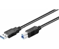 USB kabelis MicroConnect USB-A - USB-B 5 m Juodas (USB3.0AB5B)