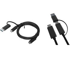 USB kabelis MicroConnect USB-C - USB-C + USB-A 1 m Juodas (USB3.1CCA1)