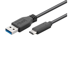 Kabelis USB MicroConnect USB-A - USB-C 0.5 m Juodas (USB3.2CA05)