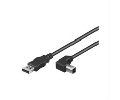 Kabelis USB MicroConnect USB-A - 0.5 m Juodas (USBAB05ANGLED)