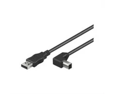 Kabelis USB MicroConnect USB-A - 0.5 m Juodas (USBAB05ANGLED)