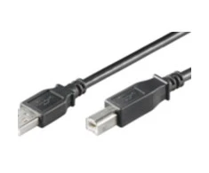 USB kabelis MicroConnect USB-A - USB-B 0,5 m Juodas (USBAB05B)