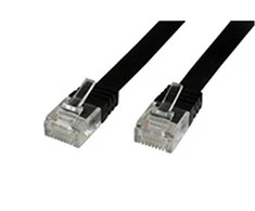 MicroConnect RJ-45 kt.6 U / UTP Juodas 10m (V-UTP610S- FLAT)