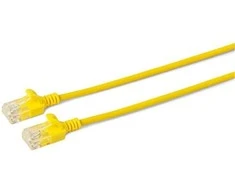 MicroConnect U/UTP CAT6A Slim 0.5M Geltona