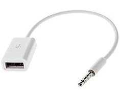 MicroConnect Kabelis USB MicroMobile USB-A - mini lizdas 3,5 mm Baltas (AUDUSBF)