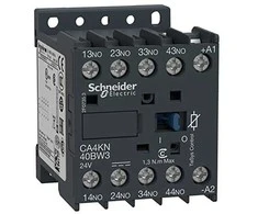 Schneider Electric PAGALBINĖS GRANDINĖS KONTAKTERIUS 4 NUOLAIDŲ GNYBTAS 24 VDC