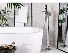 Vonios baterija Beliani Boyoma freestanding nerūdijančio plieno (229565)