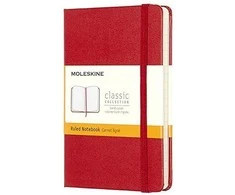 Moleskine Staff Moleskine Pocket Ruled Hardcover Notebook Scarlet Raudona