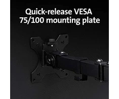 Kensington K55409WW SmartFit Ergo Dual Extended Monitorius Arm Monitoriaus laikiklis, Juoda