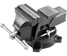 Stalo spaustuvas TOPEX 07A210, 100 mm, besisukantis, su priekalu
