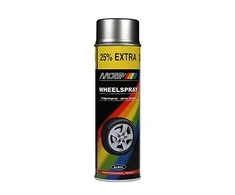 Purškiami dažai WHEEL SPRAY juodi matiniai 500ml, Motip