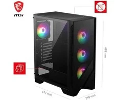 Kompiuterio korpusas MSI MAG Forge 120A AIRFLOW