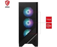 Kompiuterio korpusas MSI MAG FORGE 320R AIRFLOW, Micro Tower, Permatomas