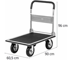 MSW Rankinis sulankstomas sandėlio platforminis vežimėlis, 1 šonas, iki 300 kg, 80 x 60 cm
