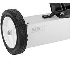 MSW Magnetinė šluota nagų drožlių rinkimui ant ratukų, plotis 45 cm