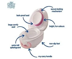 Mokomasis nešiojamas naktipuodis My Carry Potty, katytė, rožinės spalvos