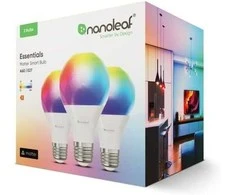Nanoleaf Essentials Smart A60 lemputė E27 Matter 9W 806Lm RGBCW 2700-6500K, 3vnt pakuotė | E27 | 8,5 W | RGBCW | Bluetooth, siūlai