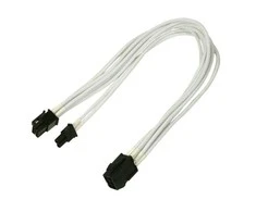 Nanoxia PCIE 6- pin - PCIE 8- pin, 0,3m, Baltas (90400023)