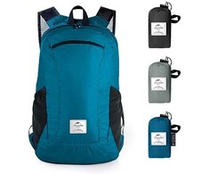 Naturehike yunyan itin lengva sulankstoma žygio kuprinė NH17A012-B 18L mėlyna