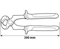 Szczypce 200 mm priekinės replės