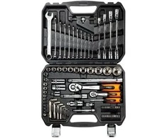Neo Tools Lizdiniai raktai 1/4 ", 1/2", 77 dalių komplektas, CrV