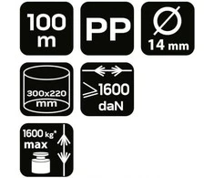 Linka Pinta polipropileno virvė, 14 mm skersmens, 100 m