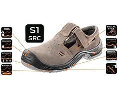 Neo Tools Darbinės zomšinės basutės, S1 SRC, 40 dydis