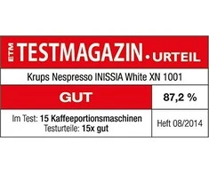 Kavos aparatas Krups XN1001 Inissia Nespresso Slėgis 19 bar, kapsulinis kavos virimo aparatas, 1260 W, Baltas