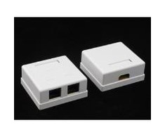 NETRACK 106-21 Netrack sukomplektuotas ant paviršiaus montuojamas lizdas 2xRJ45 8p8c UTP Cat6 LSA